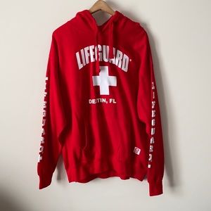 Lifeguard Destin Red Hoodie Men’s Size 2XL